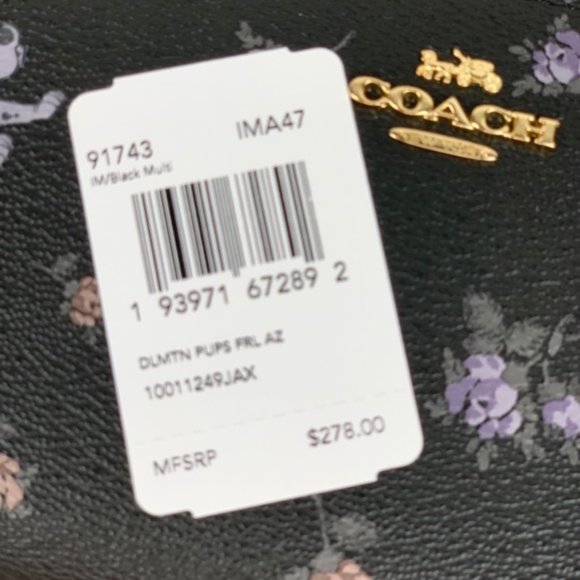 🥰 Coach Disney Dalmatian ZIP Wallet Black - Picture 7 of 8